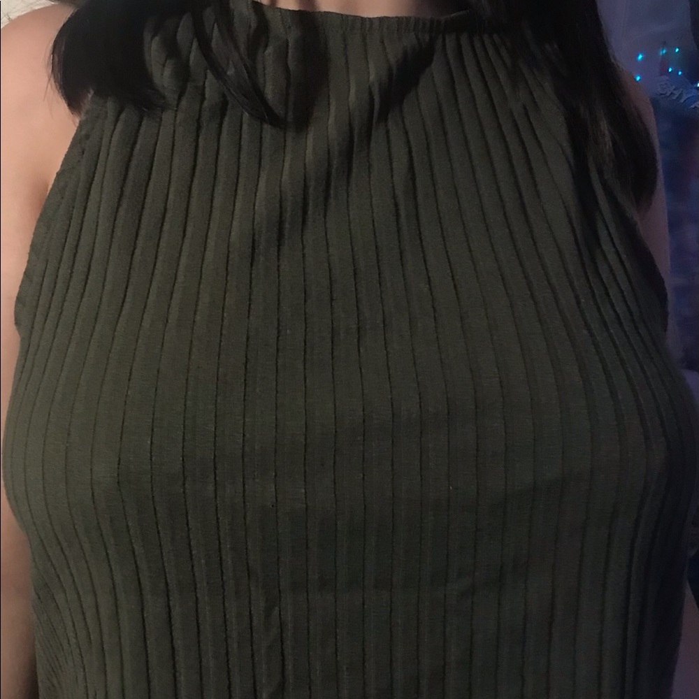 Dark Green Forever 21 Tank top